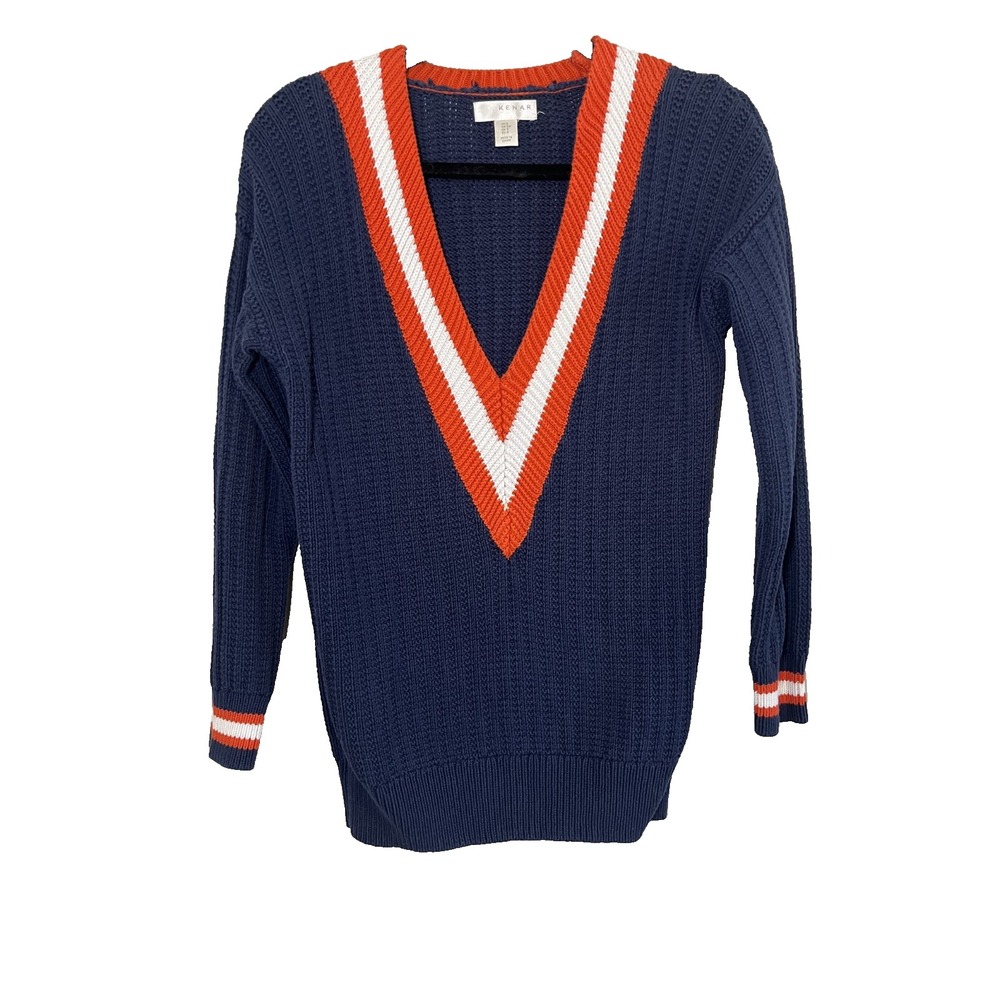 Chunky Cable Knit Sweater S Varsity Nautical Ivy League Preppy Tennis Academia